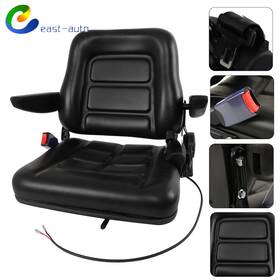 Ea1620396su Wflnhb Universal Pvc Forklift Seat Safety Belt Armrest Adjustable For Excavator Tractor