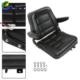 Ea1620442su Wflnhb Pvc Tractor Seat Foldable With Armrests And Safety Switch Universal Forklift