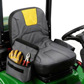 Jsk014 Wuples Riding Lawn Mower Seat Cover Waterproof 600d Oxford Medium Grey And Yellow