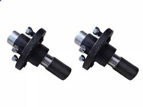 Xxparts 753829670762 Two 2 5x4.5 Idler Hub Spindle Kit Stub End Trailer Axle 3500 Replacement Fo