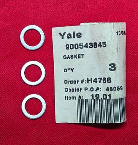 900543845 Yale 504297726 3x Forklift Drain Plug Gasket 9/16 Inch Id X 25/32 Od Lot Of 3 - New