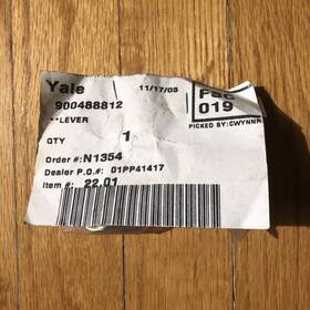 900488812 Yale Oem Brake Adjuster Rh Lever