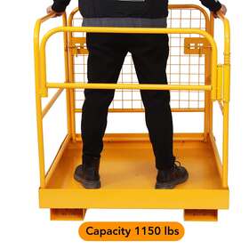 Yintatech 629828527126 Forklift Safety Cage Work Platform Basket 36 X In Heavy Duty Collapsible