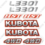 Fits Kubota L3301 Kit Tractor Decals - 3M Vinyl Aftermarket Sticker Set!. Fixed Price $64.95.