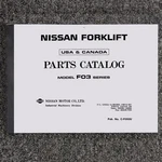 Nissan YF03A35TV Forklift Truck Parts List Catalog Manual Book CF050-U. Fixed Price $139.30.