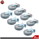 4PCS Swivel Caster + Fixed Wheels Total 8PCS 5" Grey Thermoplastic Rubber. Fixed Price $45.63.