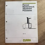 Clark Op. 15 Planned Maintenance & Adjustment Procedures Manual C. 1983. Fixed Price $53.99.