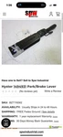 Hand Brake Lever Emergency Hyster Forklift HY1494931. Fixed Price $140.50.