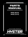 Hyster W40Z (B218) W45Z C215 Forklift Parts Manual Catalog Exploded Diagram Book. Fixed Price $69.00.