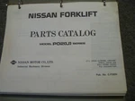 Nissan CWP02L20S CWP02L25S CWGP02L25S CWGP02L30S Forklift Part Catalog Manual Xz. Fixed Price $127.85.
