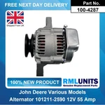 Alternator For John Deere Yanmar 12996177200 1599869 LS15270. Fixed Price $161.53.