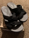 Clark Women Size 6.5 Black Breezerae Cam Slide Sandals. Nwt.. Fixed Price $23.99.