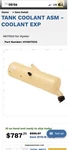 Yale Coolant Expansion Tank Asm 582019415 Forklift Part. Fixed Price $500.00.
