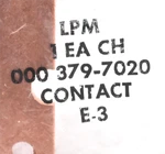 Lpm 379-7020-NS-OLD Contact. Fixed Price $29.99.