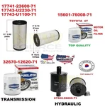 Toyota Forklift Filter Service Kit 17743-U2230-71 67502-26600-71 FA042 SKF-2. Fixed Price $49.50.