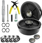 2PCS Pallet Jack Steer Wheel Set With Axle 7" 2"(BLACK),. Fixed Price $63.99.