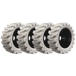 5.70-12 Sentry V1D Skidsteer Nonmarking Solid Tire And Wheel X4 Quantity. Fixed Price $1866.18.