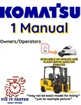 Komatsu FG25C-14 Forklift Operators Owners Manual Pdf Usb. Fixed Price $30.00.