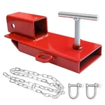 Forklift Trailer Hitch, 2" Receiver Towing Adapter With Chain Red 1PC. Fixed Price $59.99.