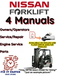 Nissan 1F2UCU MCU1F2A28LU Forklift Owners Service Engine Parts Manual Pdf On Usb. Fixed Price $55.00.