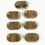 (1) Drexel Passage Drawer Pull Campaign Dresser Flush Brass Fixed Handle. Fixed Price $32.00.