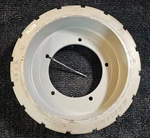 (qty 1) Exmile Traction Non-marking B2406160164 Solid Tire 15X5, Bolt Holes. Fixed Price $106.59.