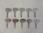 Ilco 1596 Caterpillar Fork Lift & Mitsubishi Dozer Key 10 Pack. Fixed Price $23.70.