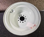 (qty 1) Hiab White Steel Float Forklift Wheel Rim Hole 15X13 10X139.7 M21725. Fixed Price $283.99.