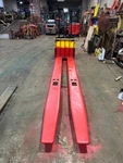 Raymond Model #840 Jack , 8000LB Cap 24V W/ Battery & Charger 12' Long Forks. Fixed Price $3975.00.