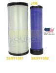 Jcb 32/917301 + 32/917302 Air Filter Kit Outer FA017 Inner FA096. Fixed Price $26.50.
