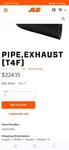 Jlg 1001172594 Exhaust Pipe T4F Deutz. Fixed Price $159.99.
