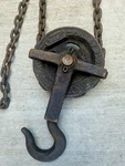 Vintage Antique Chain Hoist Yale & Towne Company Differential Pulley Block Hooks. Fixed Price $150.00.