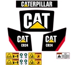 For Caterpillar CB24 Drum Roller Replacement Decal Set Free Shipping. Fixed Price $110.00.