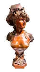 Alphonse Henri Nelson Bronze Bust Cast By Pinedo -- 29.5 In, 75 Cm. Fixed Price $5950.00.