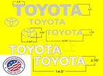 Toyota Forklift Sticker Decal Set Vynil Emblem Logo Grey Complete + Letters. Fixed Price $19.80.
