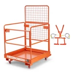 Vevor Safety Cage 36.2" X 41.1"FORKLIFT Man Basket Wheels Harness. Fixed Price $245.90.
