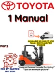 Toyota Forklift 02-FG35 Parts Manual Pdf File On Usb. Fixed Price $30.00.