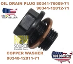 80341-76009-71 90341-12012 Oil Pan Drain Plug + 90340-12011-71 Gasket Toyota Tdp. Fixed Price $11.90.