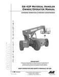 Gradall Jlg G6-42P Telehandler Maintenance Operation Operators Manual. Fixed Price $69.99.