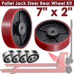 Pair For Eoslift Pallet Jack/truck Steering Wheels 7"X 2" W/ Bearings Poly Tread. Fixed Price $37.99.