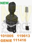 Genie 111416GT Single Axis Joystick +wire Harness Rocker Switch. Fixed Price $157.00.