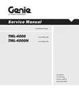 Genie TML4000N Light Tower Service Manual On Paper Part No 116472. Fixed Price $34.00.