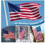 Premium American Flag 3X5 Outdoor, Heavy Duty 210D Tough Polyester. Fixed Price $24.90.