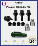 Farad Black Wheel Lock Lug Nuts For Peugeot 308 Iii 2021 On, 4 + Keys. Fixed Price $45.11.