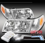98-11 Ford Crown Victoria Replacement Chrome Headlight W/blue Led DRL+6K Hid. Fixed Price $151.95.