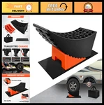 Tandem Trailer Tire Change Ramp - Lifts 6.3" Rv Leveling Blocks & Chocks, 1 Pa. Fixed Price $75.99.