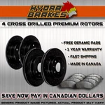 Fits 2009 2010 2011 Nissan Murano Drilled Brake Rotors Ceramic Blk. Fixed Price $342.88.