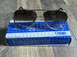 Vintage Crews Engineer Safety Glasses CV58 Z87 Metal Frame Tinted Lenses Aviator. Fixed Price $37.50.