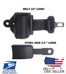 Forklift Seat Lap Belt 43" + Rod 2.5" Retractable Conform ECER16 CS012 Black. Fixed Price $24.90.