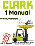 Clark Forklift Operator Owner Manual Pdf On Usb. Fixed Price $30.00.